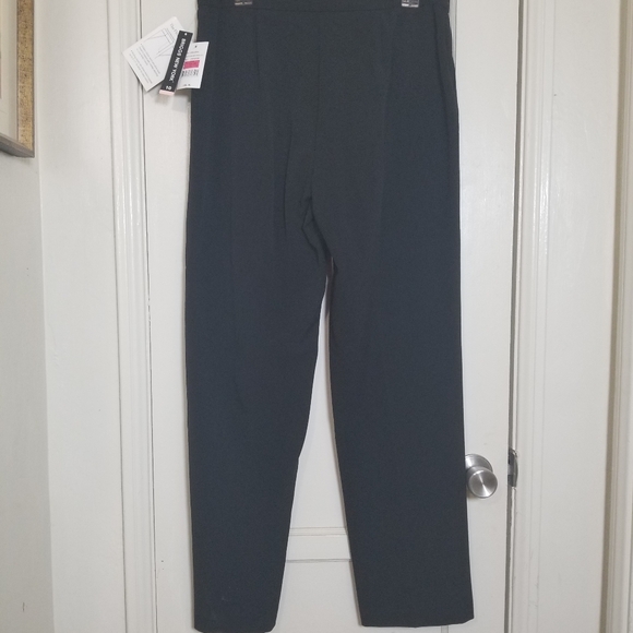 BRIGGS NEW YORK FLEXI FIT WAISTBAND black Zippered And Button Dress Pants 10 - Picture 3 of 4